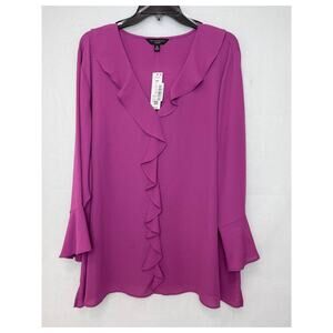 Investments Women 3XL Orchid Pink Blouse Quarter Sleeve NWT